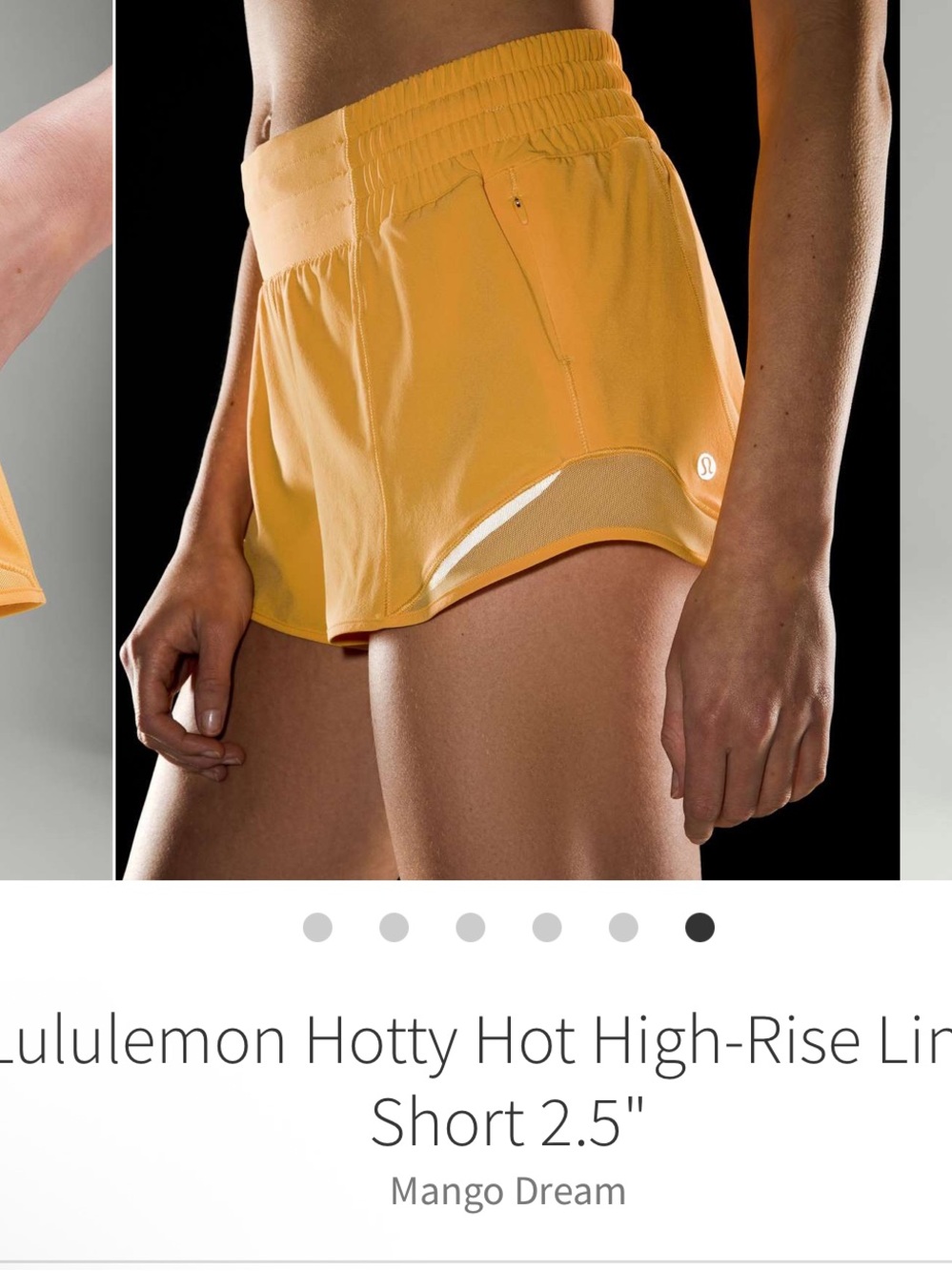 Lululemon Hotty Hot High Rise Shorts 2.5” Mango Dream Sz 8 - Picture 1 of 11